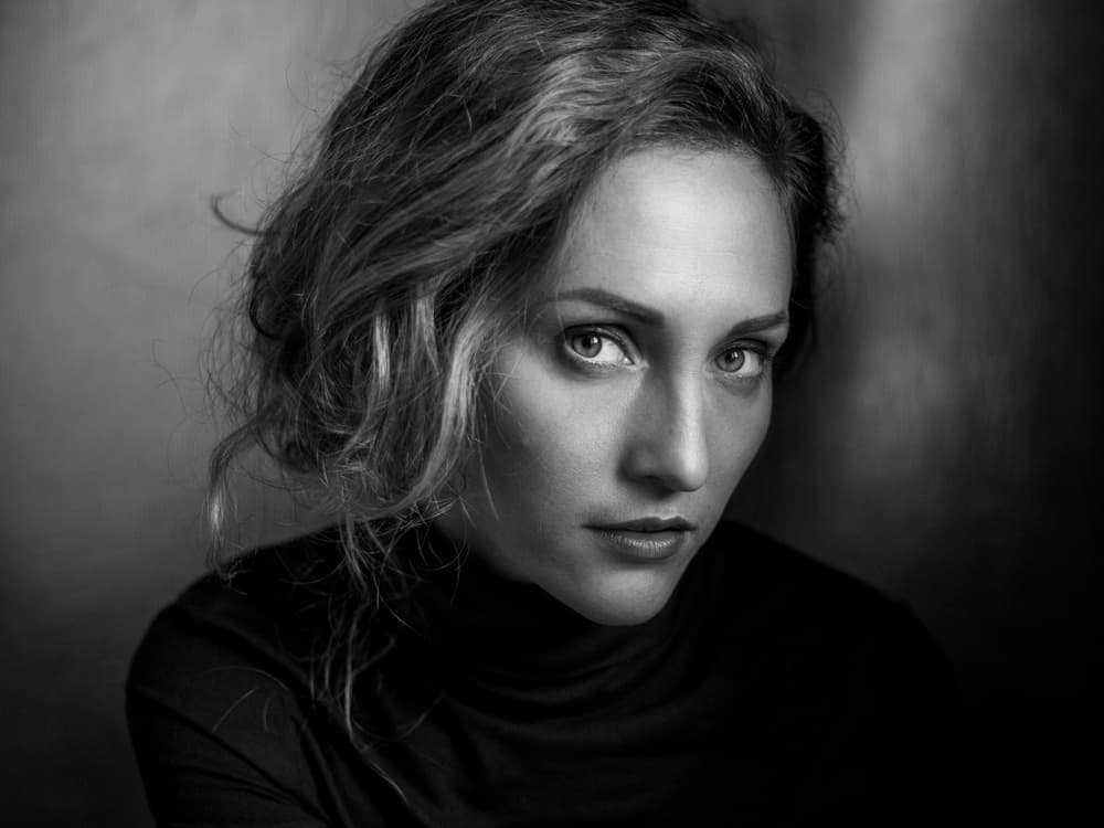 Woman's Intense Gaze by Photographer — canvas wall art