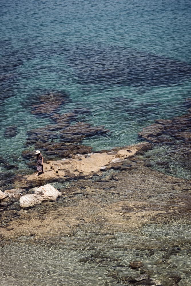 Woman on Azure Coast by Photolovers — canvas wall art