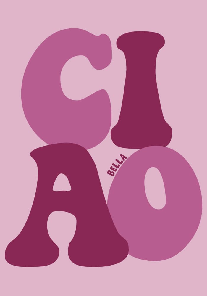 Pink Ciao Bella by Neetesh Kumar — canvas wall art