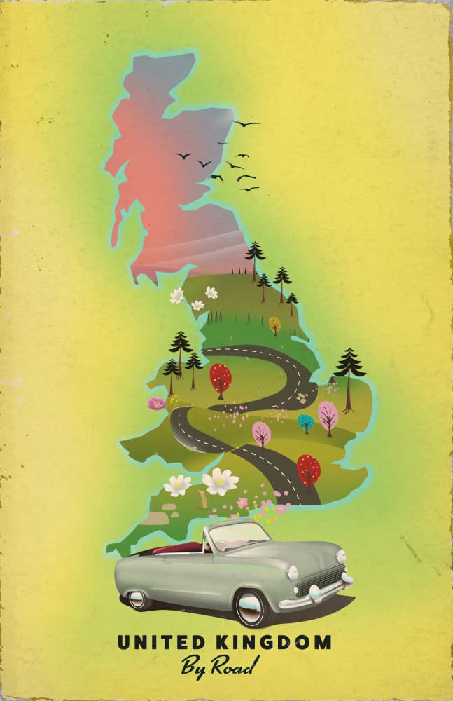 United Kingdom Road Trip by Nicholas — canvas wall art