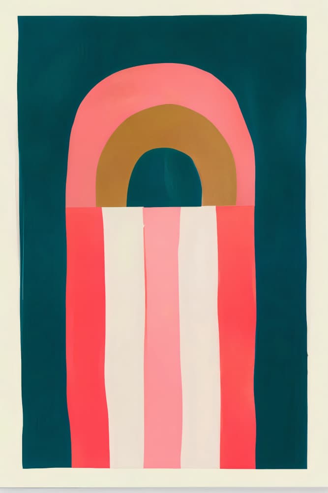 Modern Arches and Stripes by Merel Takken — canvas wall art