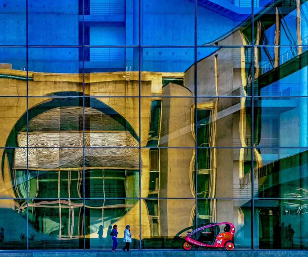Modern Architecture Reflections by Rodrigo Marin — canvas wall art