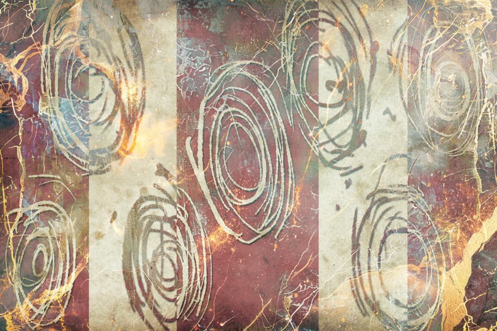 Textured Abstract Spirals by Rafal Kulik — canvas wall art