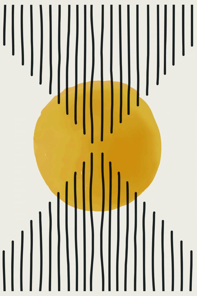 Abstract Sun Lines by jay stanley — canvas wall art