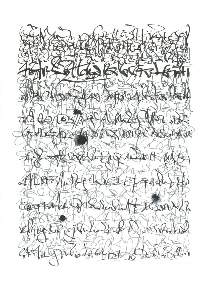 Asemic Caligrapyh Moods by Isabelle Brent — canvas wall art