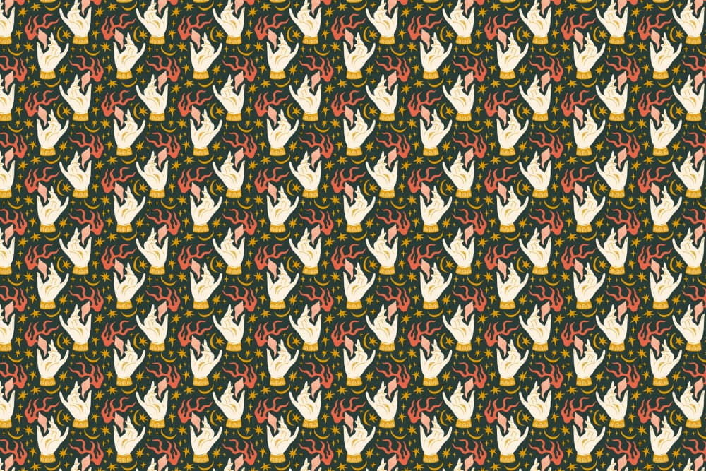 Mudrapattern(green)no20 by Treechild — canvas wall art