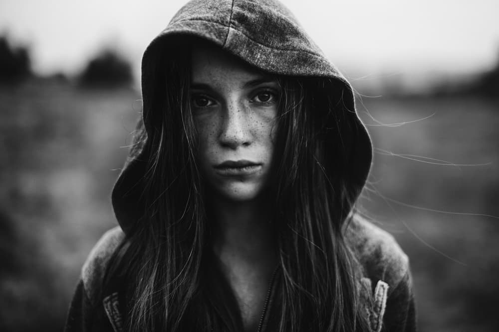 Intense Hooded Gaze by Koki Jovanovic — canvas wall art