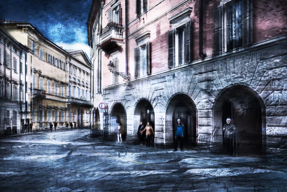 European Street Scene by Nicodemo Quaglia — canvas wall art