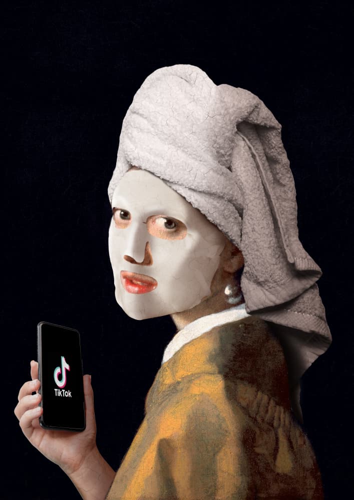 Girl With A Beauty Mask by Artem Pozdniakov — canvas wall art