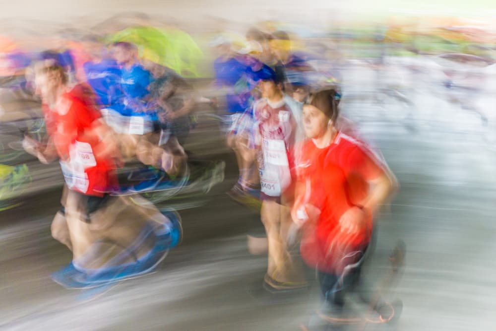 Blurred Race Runners by Stephan Rückert — canvas wall art