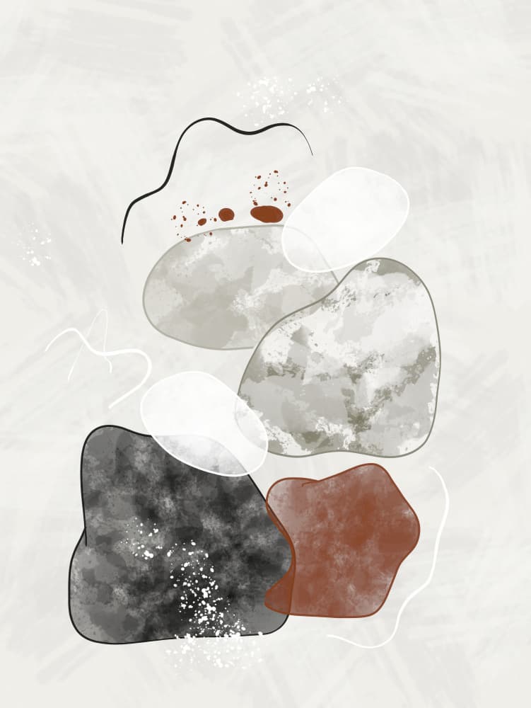 Abstract Organic Shapes by Sannel Larson — canvas wall art
