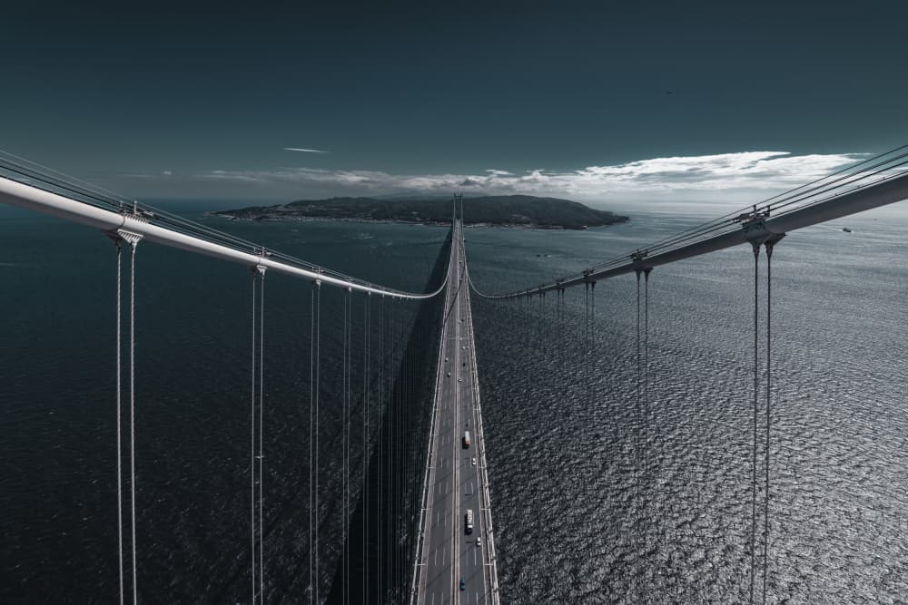 Vast Ocean Bridge by Tomoshi Hara — canvas wall art