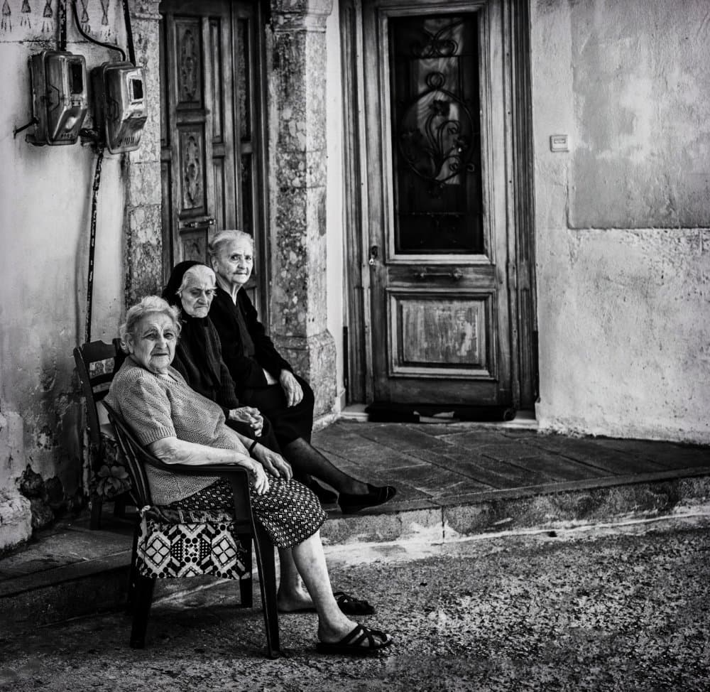 Three Village Women by Ömer Ates Kızıltug — canvas wall art