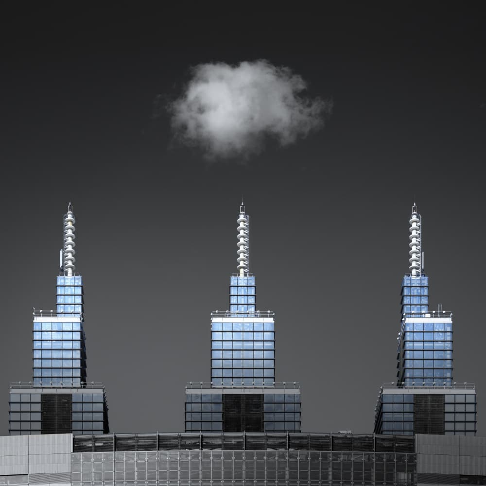 Modern Skyscrapers Cloud by Dr. Akira TAKAUE — canvas wall art