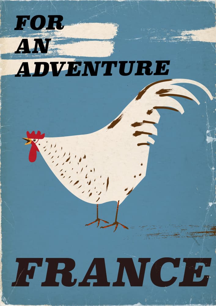 French Rooster Adventure by Nicholas — canvas wall art