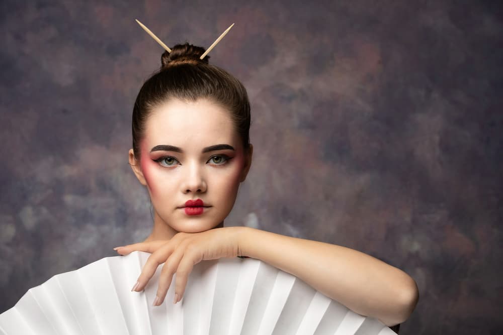 Elegant Geisha Beauty by Mihai Bogdan R — canvas wall art