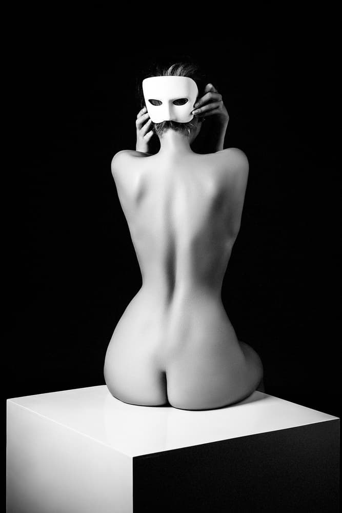 Mysterious Masked Nude by Ruslan Bolgov — canvas wall art