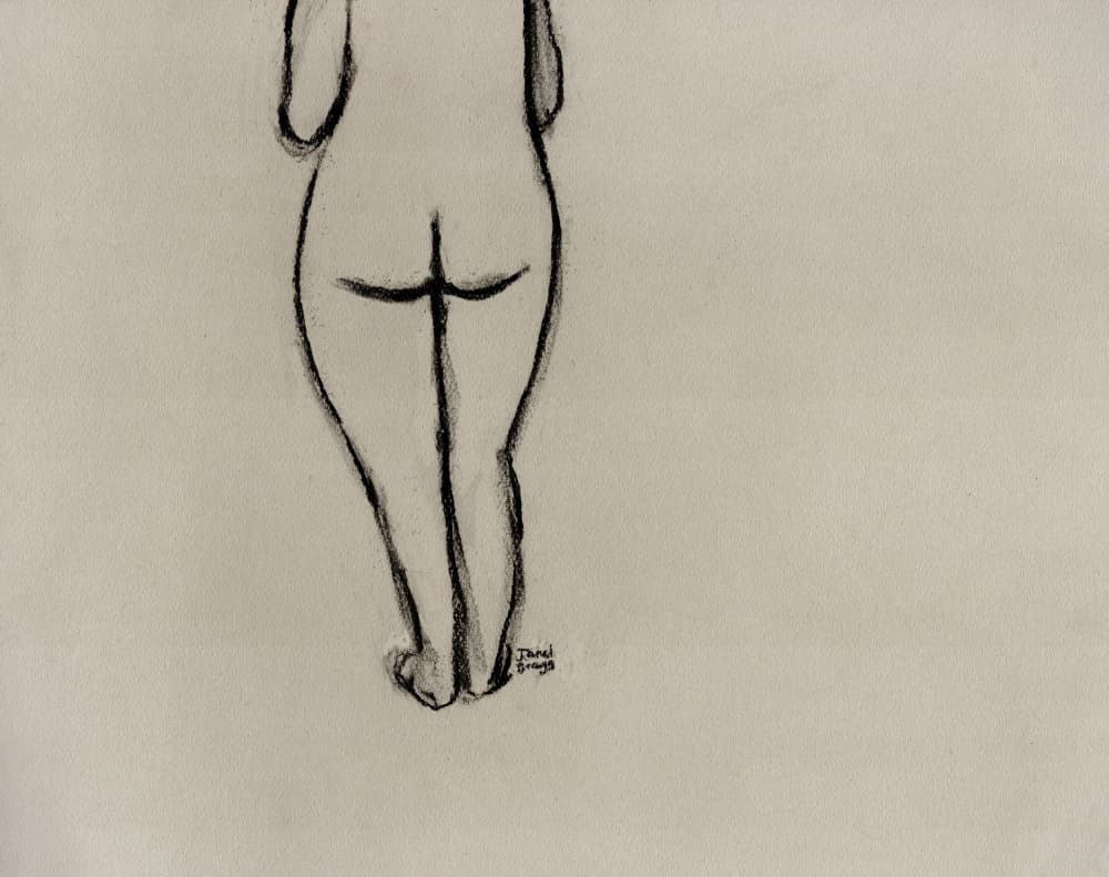 Minimalist Nude Figure by Janel Bragg — canvas wall art