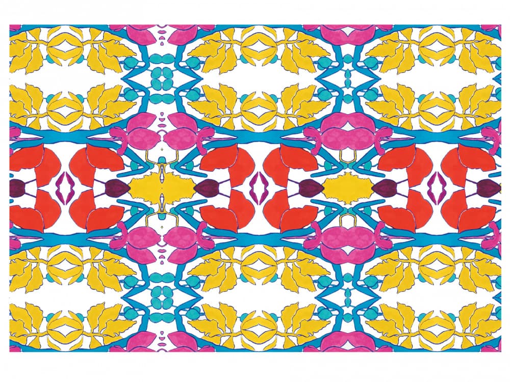 Colorful Floral Pattern by Breanna Megan Studio — canvas wall art