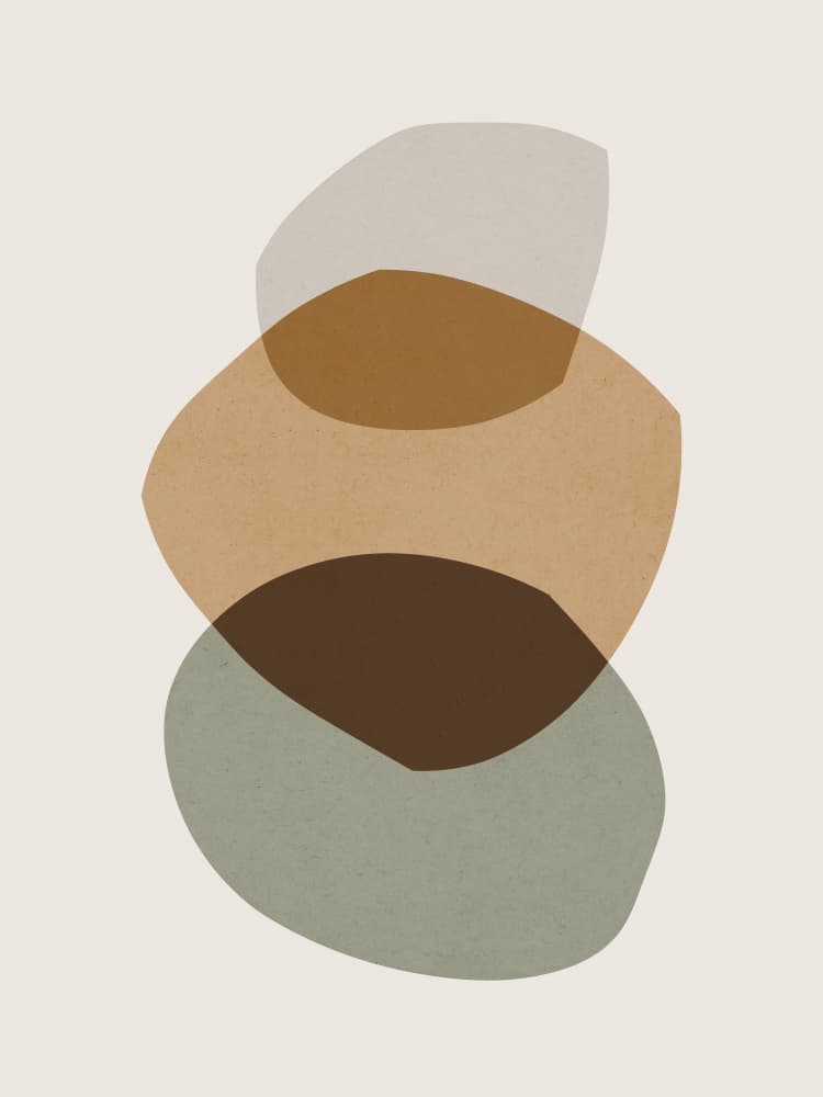 Earthy Stacked Shapes by Vitor Costa — canvas wall art