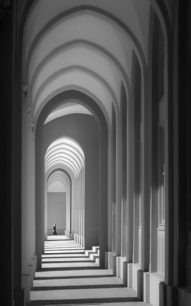 Arched Hallway Light by Andy Dauer — canvas wall art