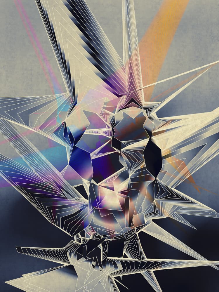 Dynamic Abstract Geometry by Angelo Cerantola — canvas wall art