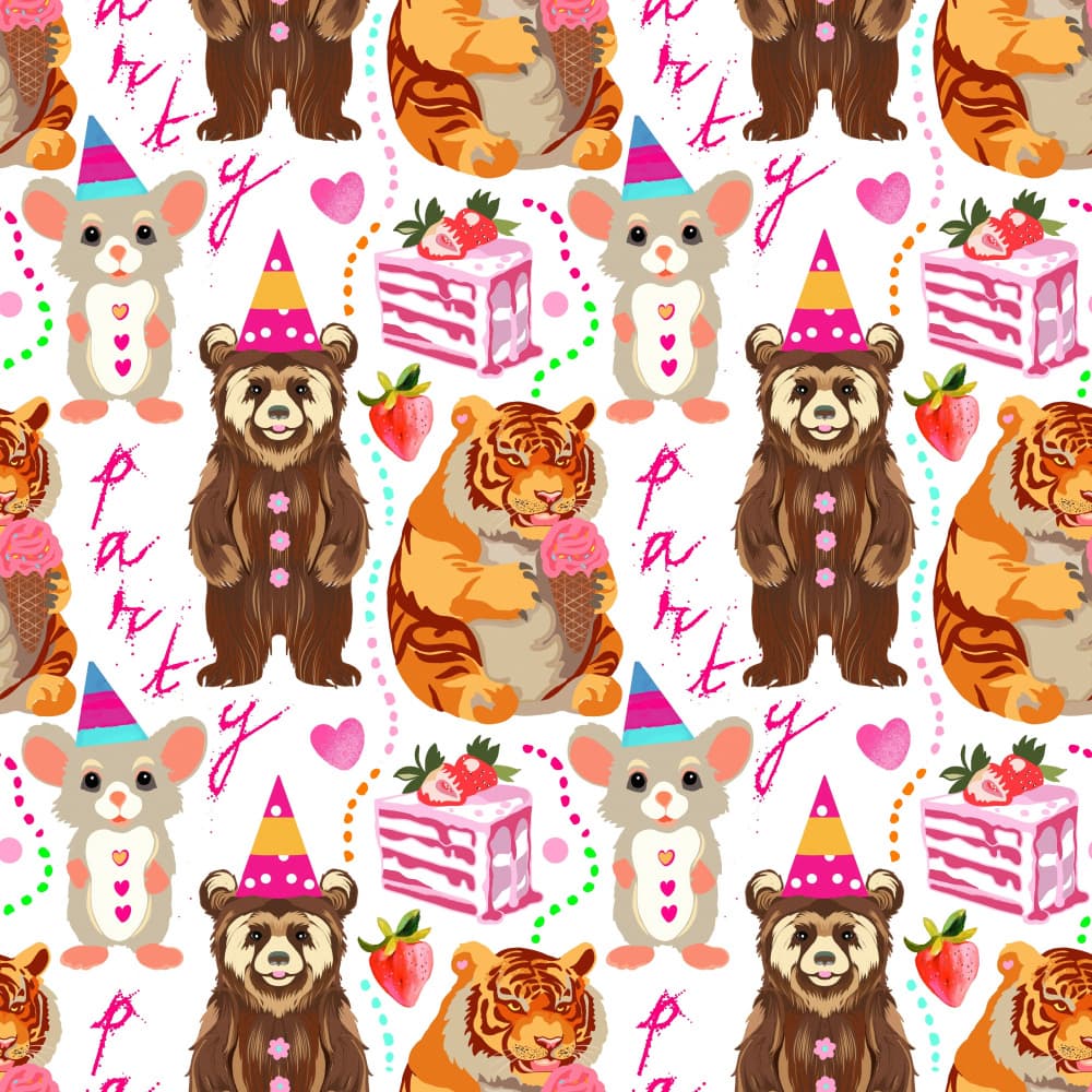 Cute Animal Celebration by Josie George — canvas wall art