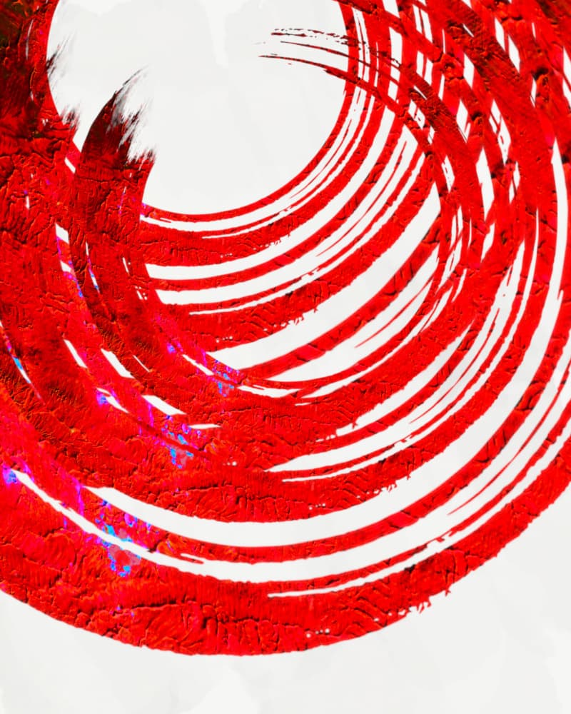 Dynamic Red Brushstrokes by Sannel Larson — canvas wall art