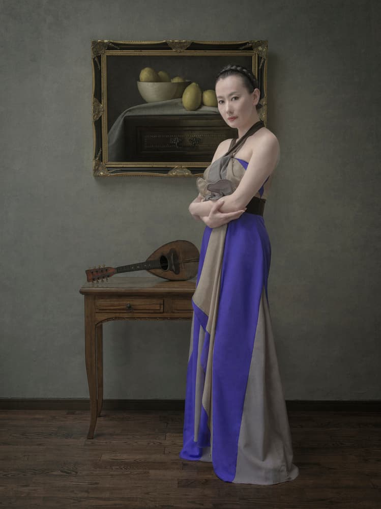 Elegant Studio Portrait by Fuyuki Hattori — canvas wall art