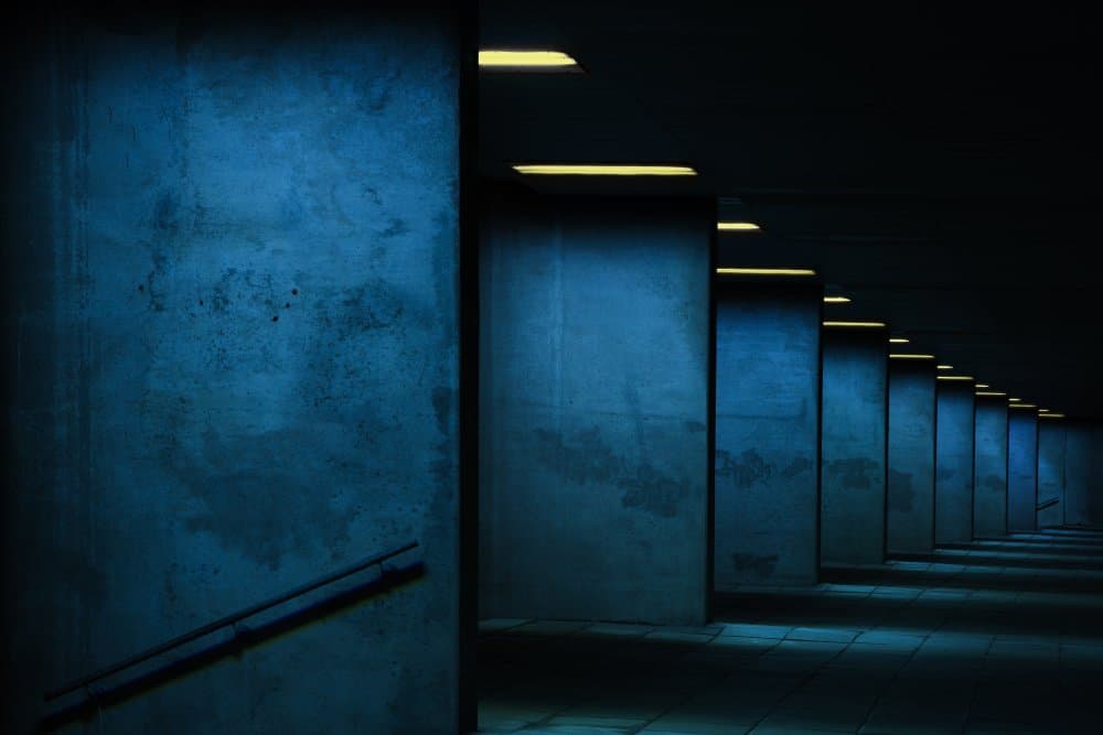 Illuminated Blue Passage by Rolf Endermann — canvas wall art
