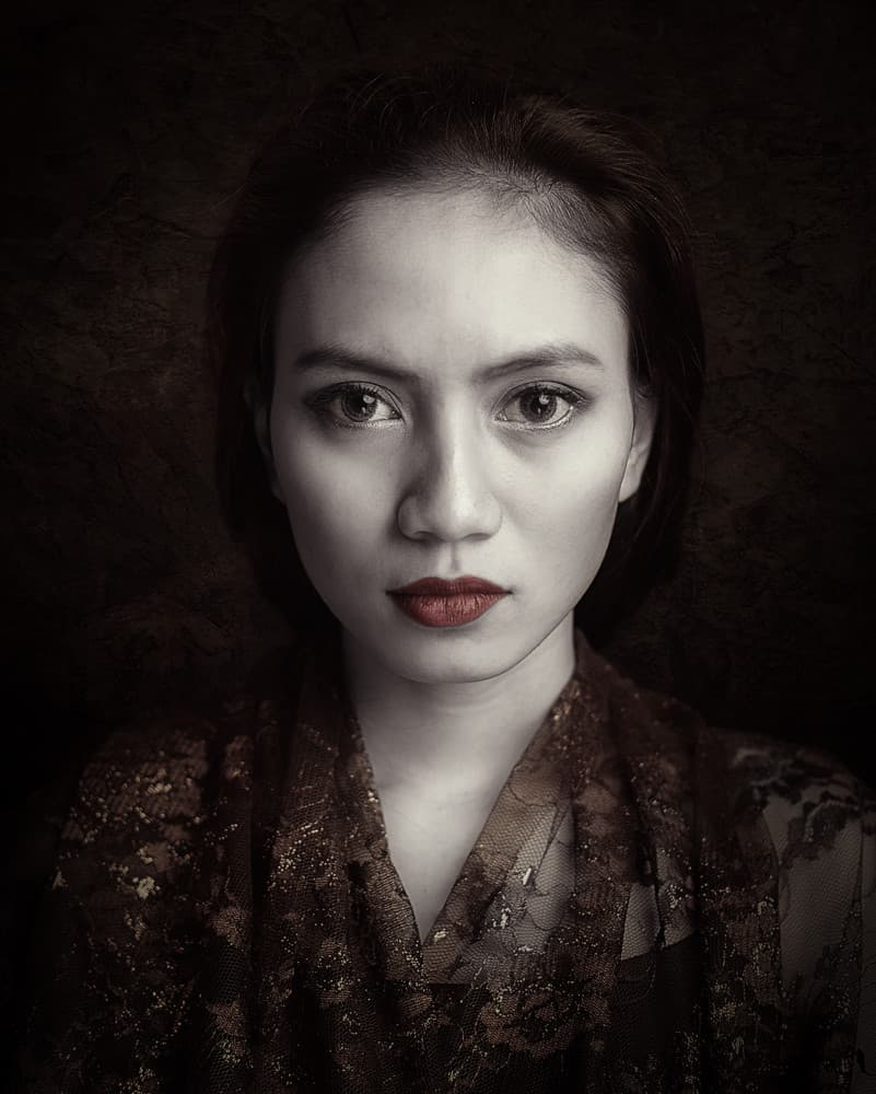 Classic Asian Red Lips by Hari Sulistiawan — canvas wall art