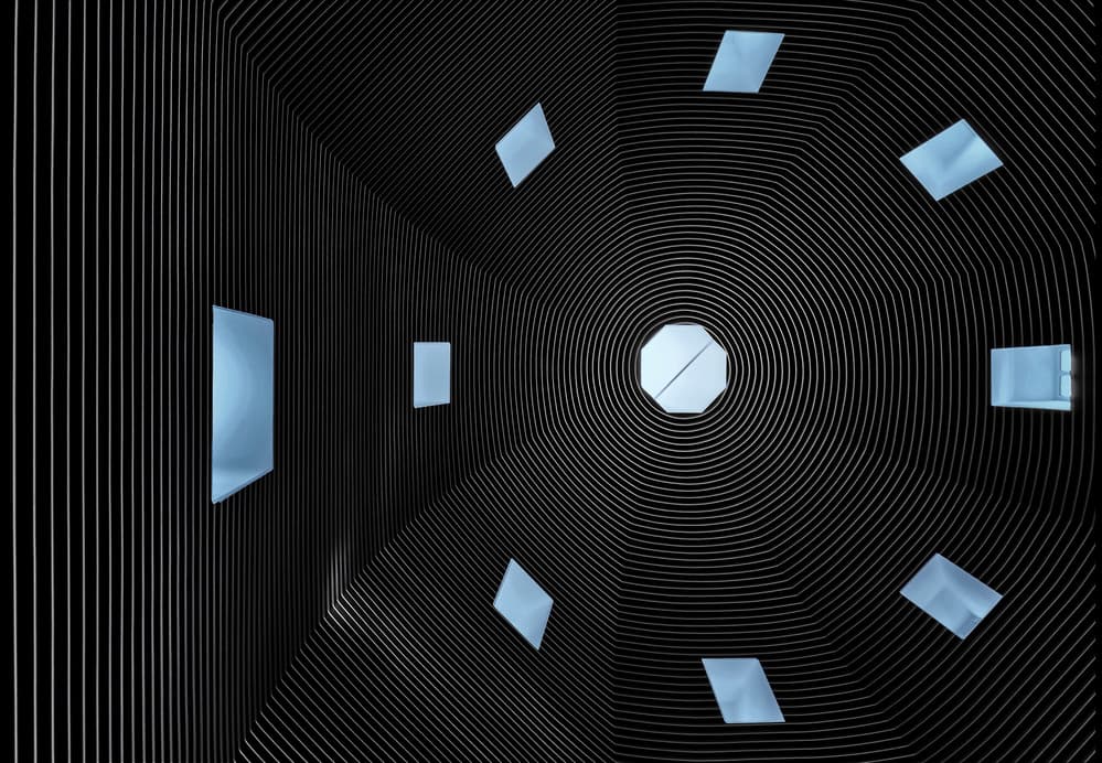 Modern Geometric Tunnel by Henk van Maastricht — canvas wall art
