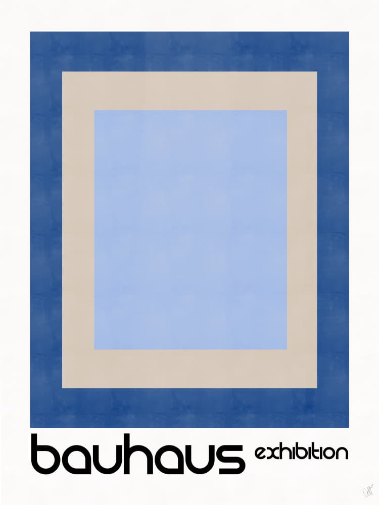 Nested Blue Squares by Anne-Marie Volfova — canvas wall art