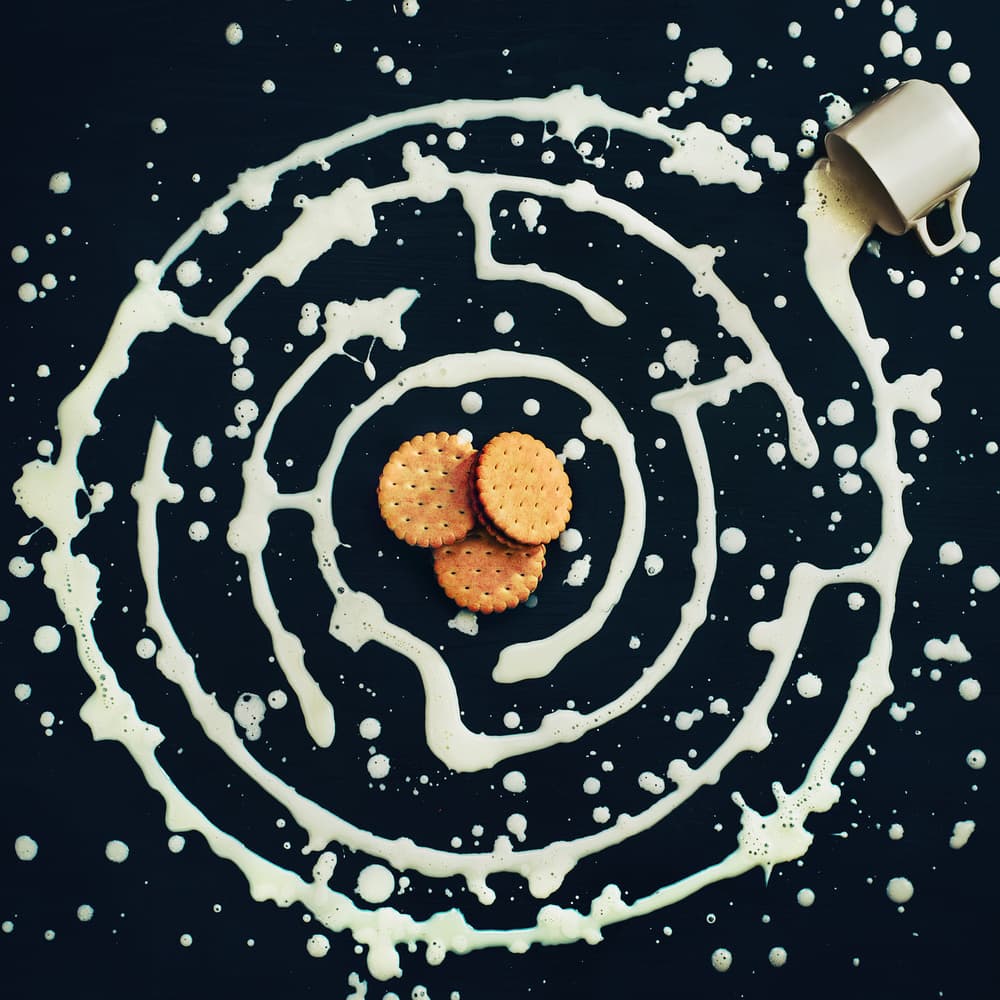 Milk And Cookies Maze by Dina Belenko — canvas wall art