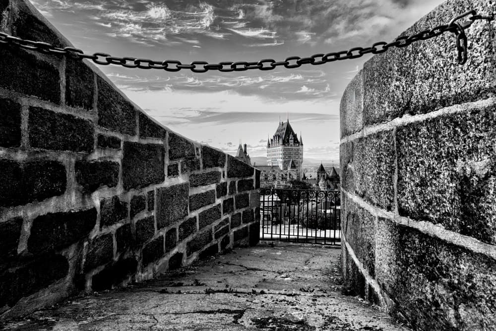 Historic Castle Cityscape by Michel Groleau — canvas wall art
