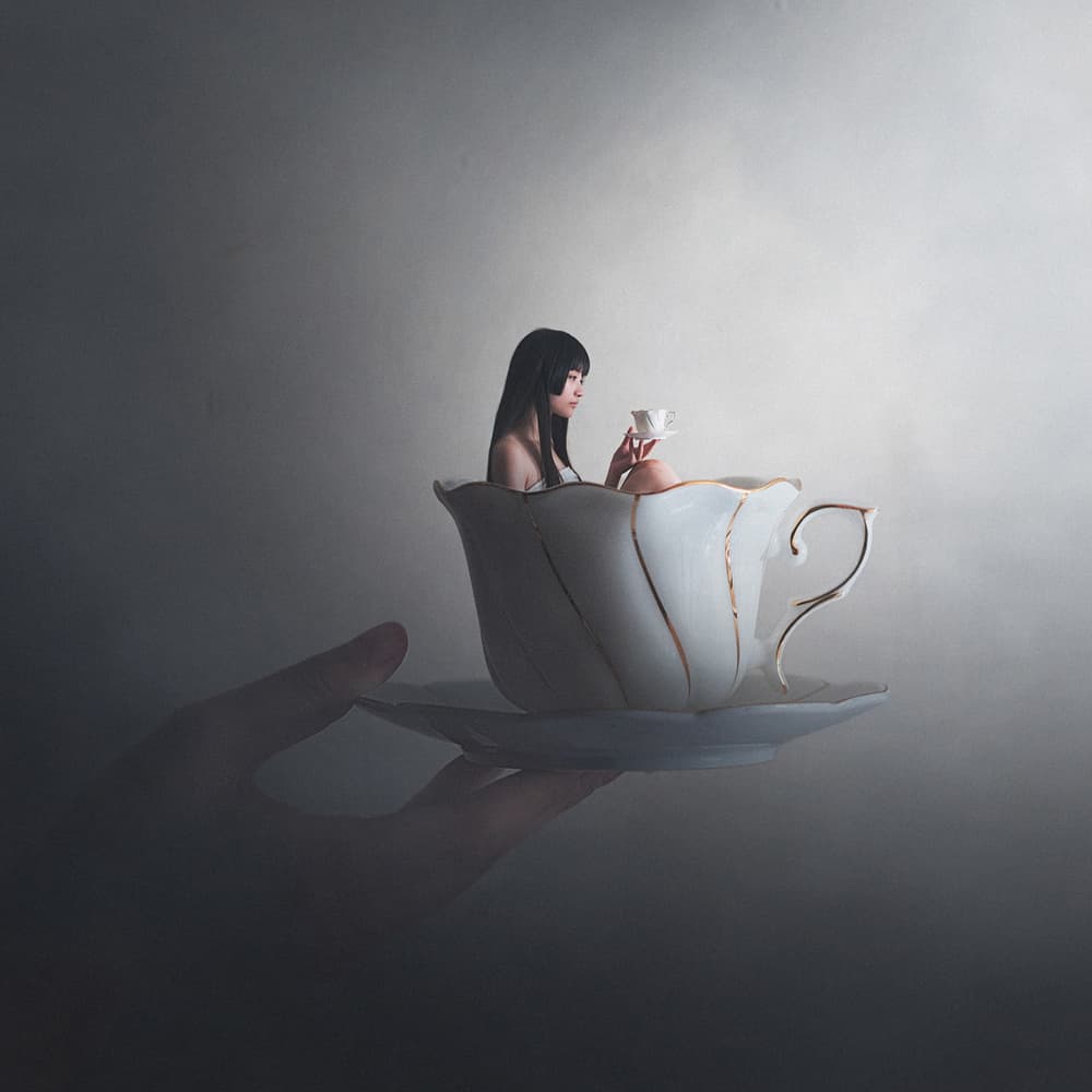 Woman in a Teacup by Terry F — canvas wall art