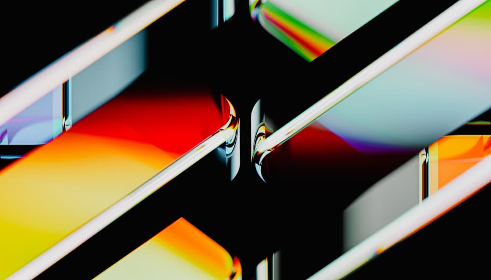 Vibrant Glass Refractions by Javier Pardina — canvas wall art