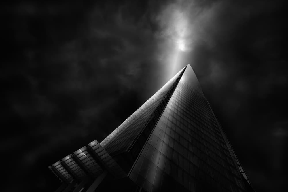 Dramatic Urban Spire by Olavo Azevedo — canvas wall art