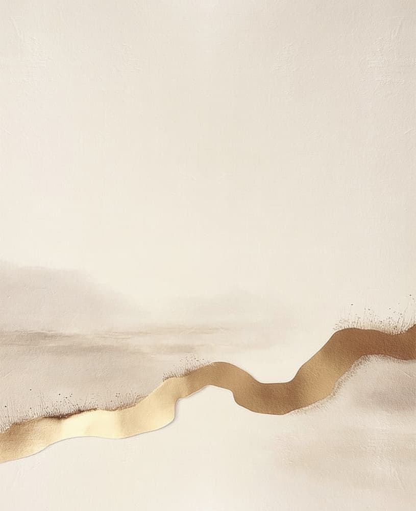 Golden Abstract Landscape by Alma — canvas wall art
