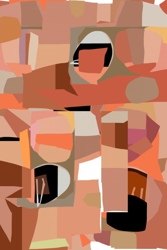 Earthy Abstract Shapes by casa cartissi — canvas wall art