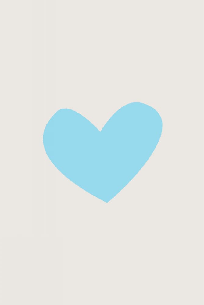 Gentle Blue Heart by Oju Design — canvas wall art