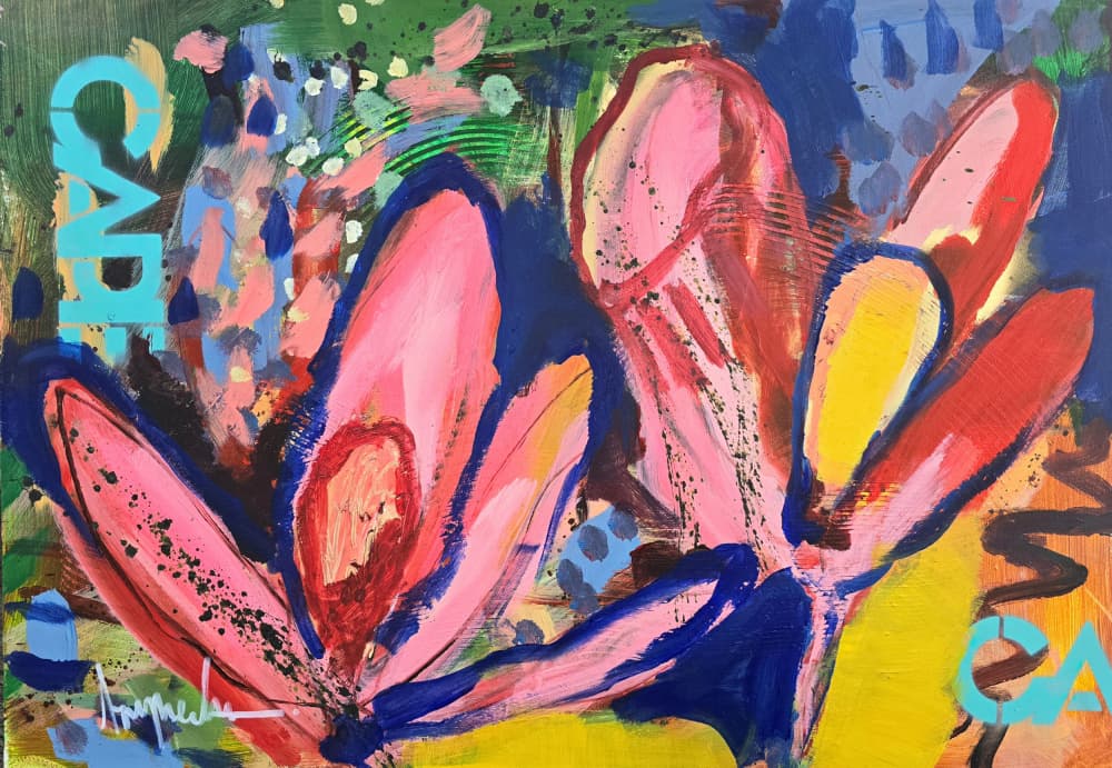 Vibrant Floral Abstract by Angela Maritz — canvas wall art