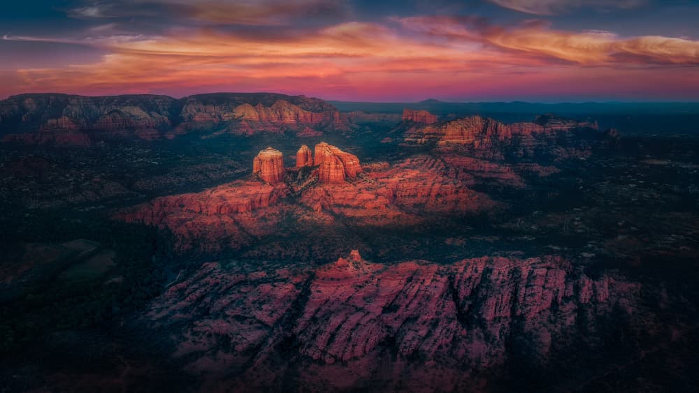 Majestic Sedona Sunset by Chao Feng 天馬 — canvas wall art
