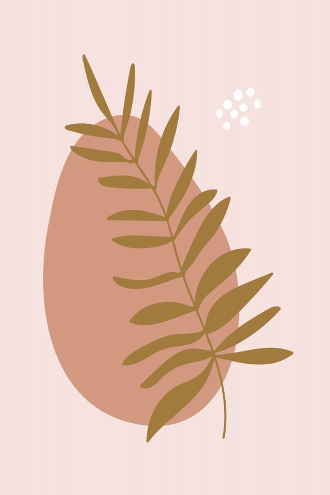 Organic Blush Leaf by Dina Dankers — canvas wall art
