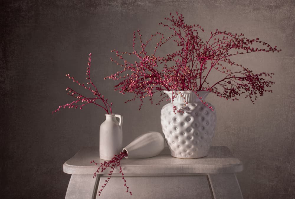 Elegant Berry Still Life by Margareth Perfoncio — canvas wall art