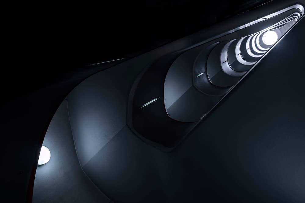Architectural Light Tunnel by Tomoshi Hara — canvas wall art