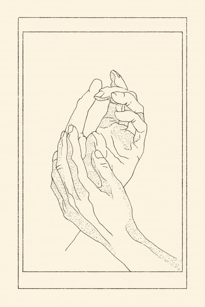Holding hands by Treechild — canvas wall art