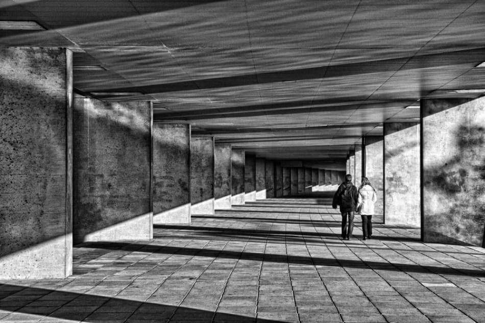 Walking Through Shadows by Eric Mattheyses — canvas wall art