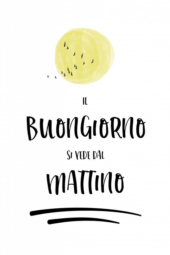 Good Morning Italian Quote by Melanie Viola — canvas wall art