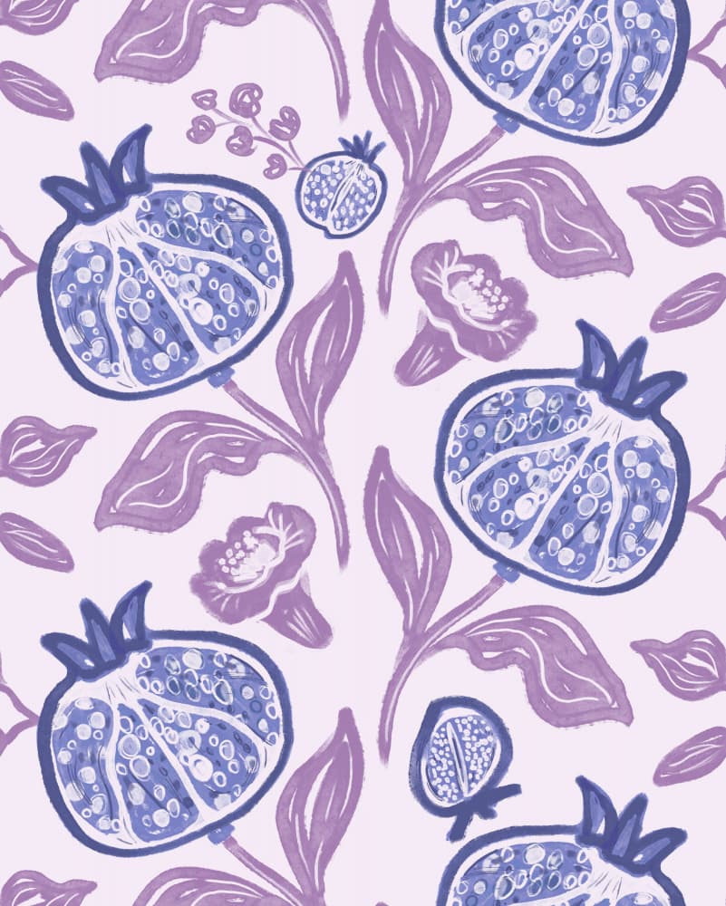 Pomegranates Pattern by Anis Illustration — canvas wall art